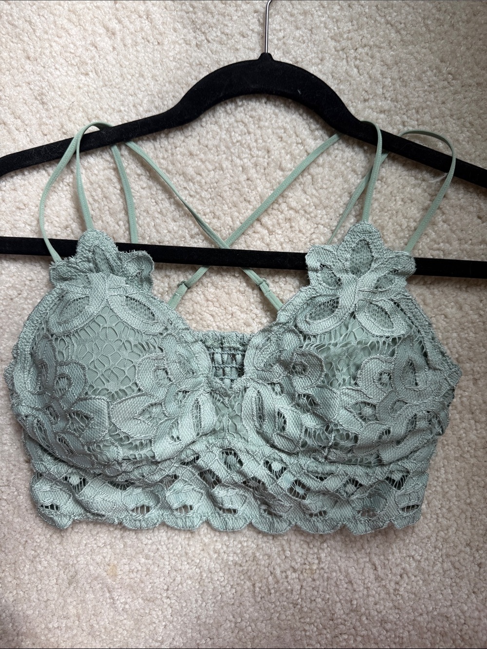 Wishlist Sage Green Lace Bralette